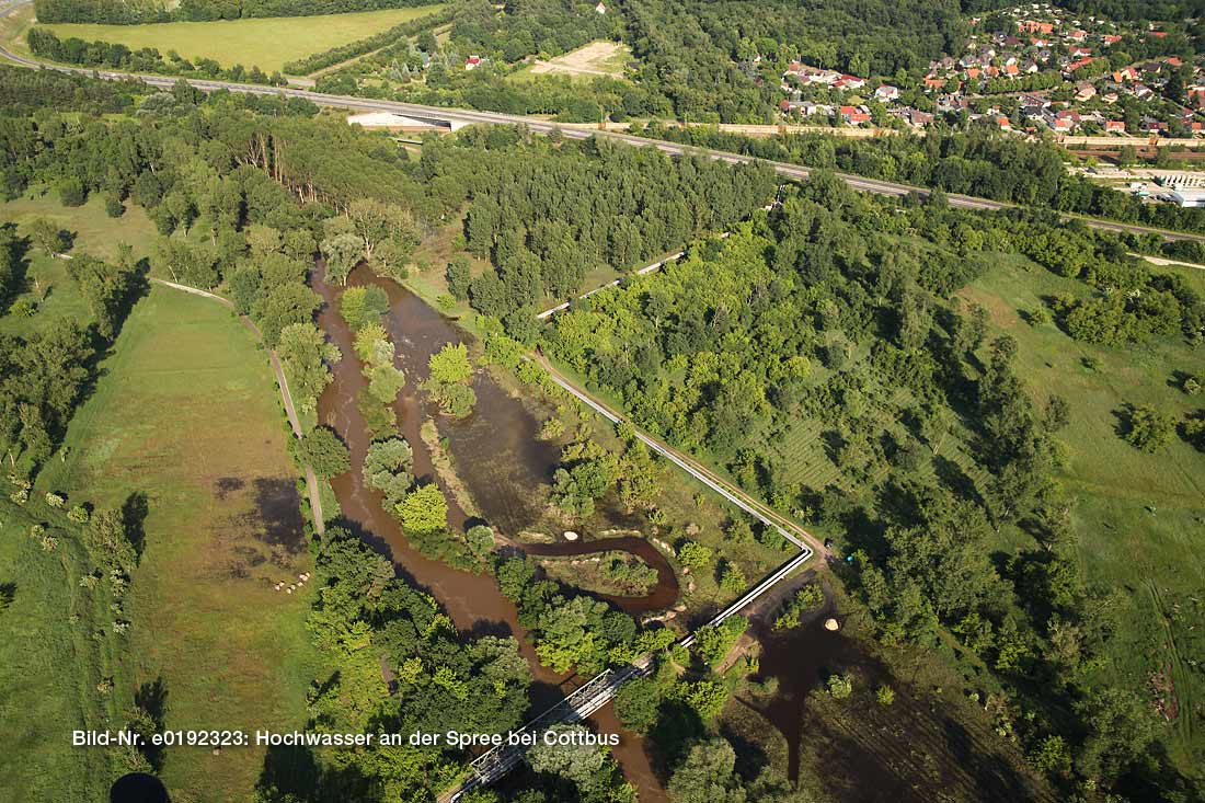 Hochwasser in Cottbus-Nord