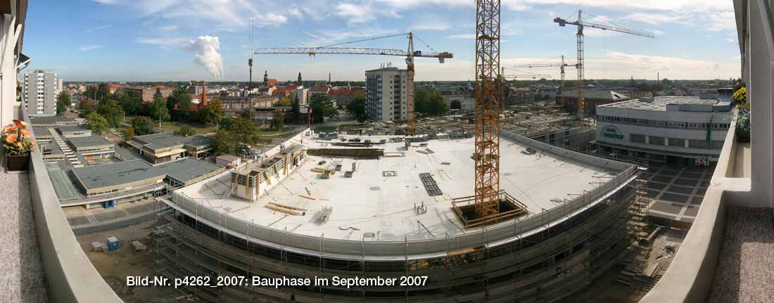 Stadtpromenade Cottbus, Bauphase September 2007